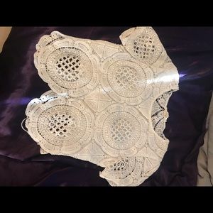 Super cute white lace crop top
